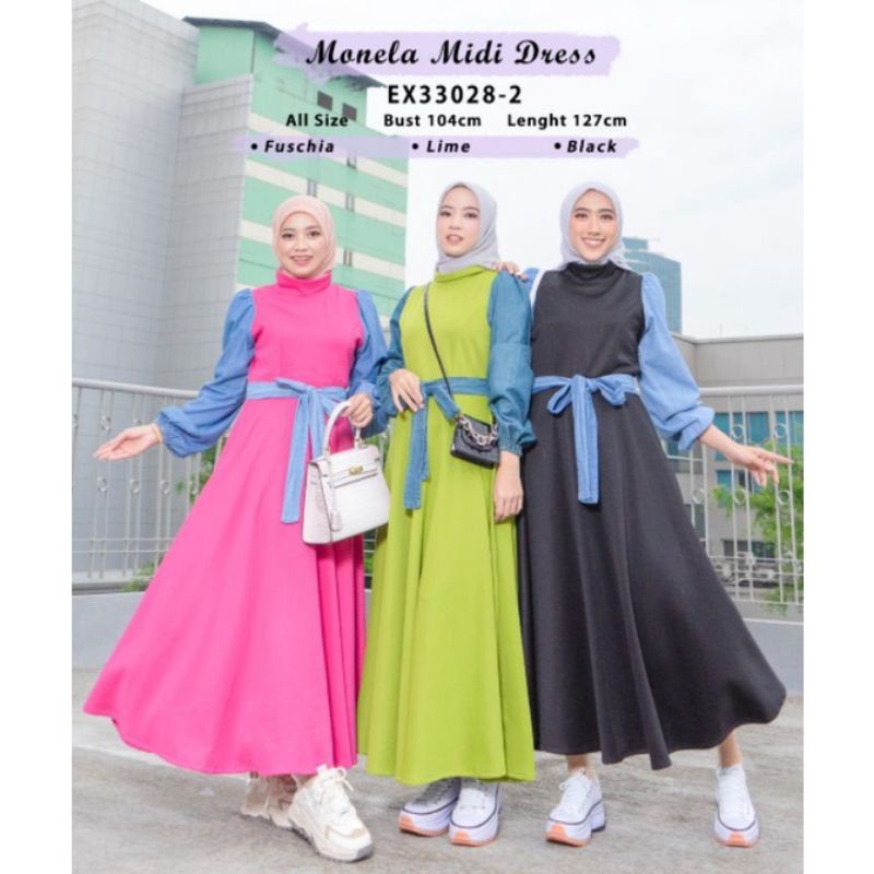 Midi Dress Scuba By Extu