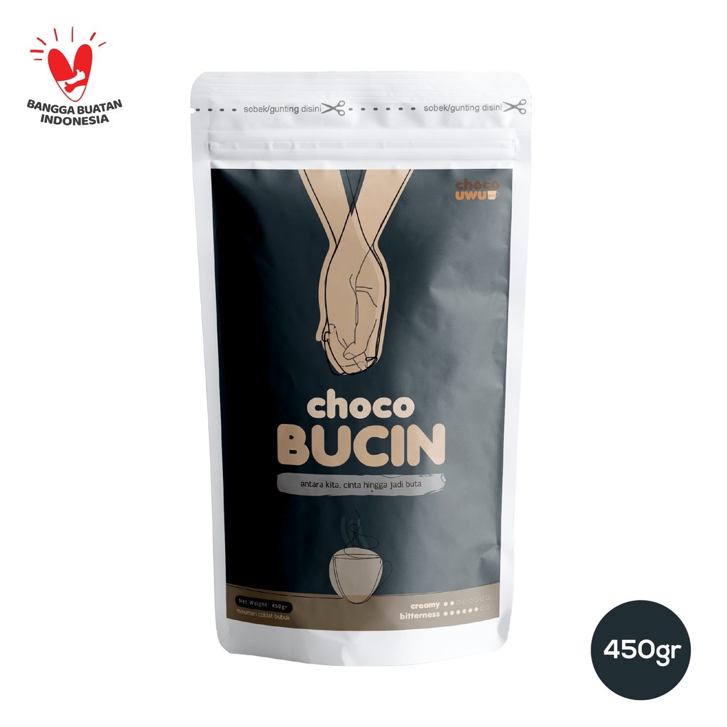 

Cokelat Uwu - Choco Bucin - 450g - Bubuk Minuman 100% Cokelat Asli
