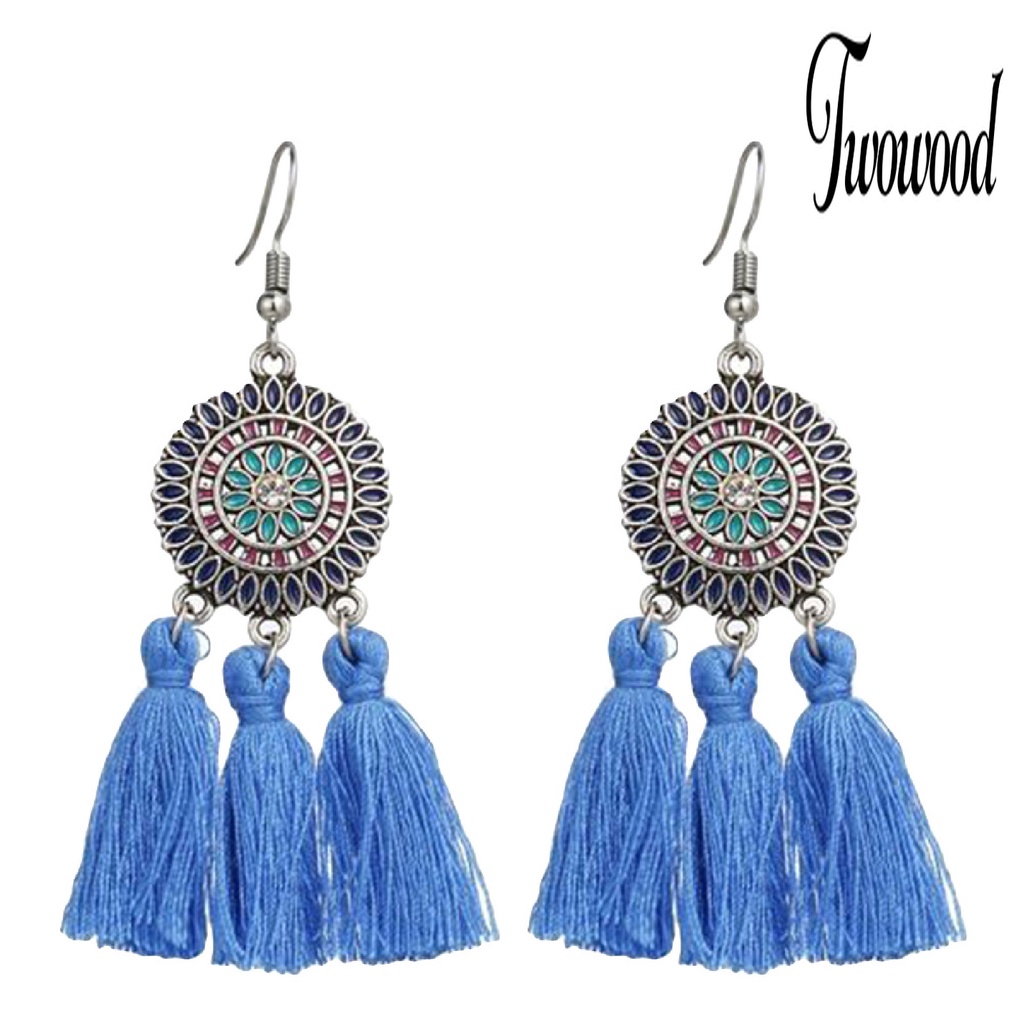 Anting Rumbai Menjuntai Bentuk Bunga Matahari Bahan Alloy Gaya Bohemian Untuk Ulang Tahun