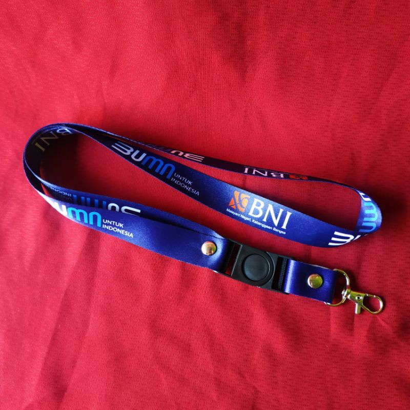 

Lanyard BANK BNI BUMN tali lanyard DISTRO gantungan kunci name tag id card kartu nama / tali lanyard gantungan leher
