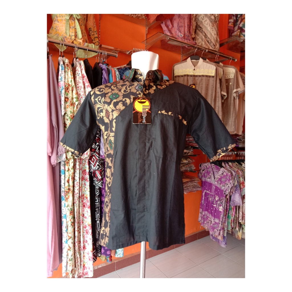 pakaian pria atasan batik kombinasi 9teng batik jambi