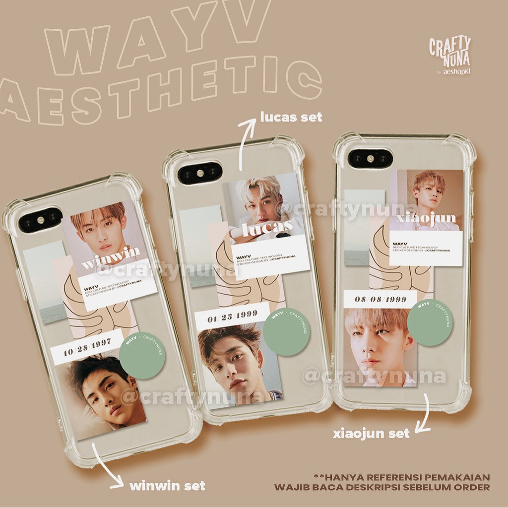 (NC-009) OT21 ✨ NCT WAYV Aesthetic Minimalist Sticker Set by Crafty Nuna stiker case hp 127 dream