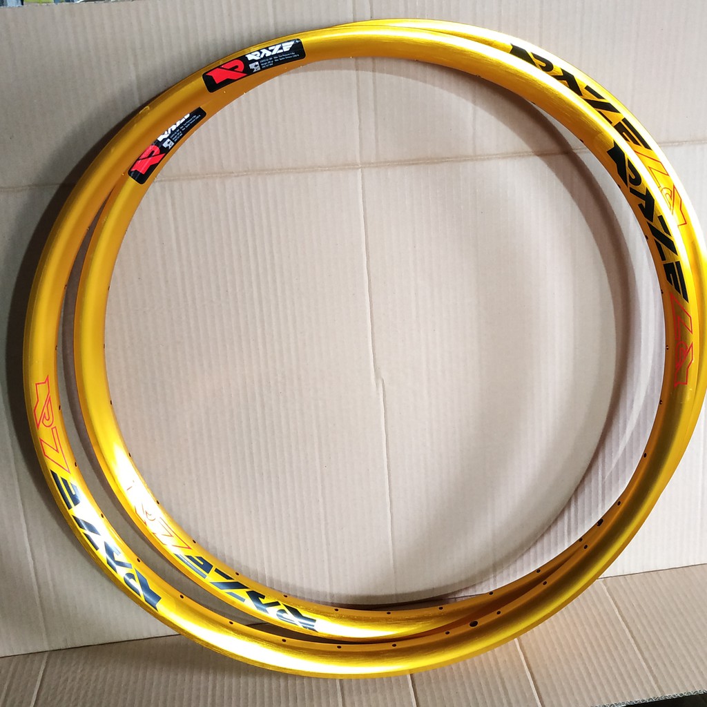 Rim VELG raze 27.5 32h GOLD MERAH HITAM