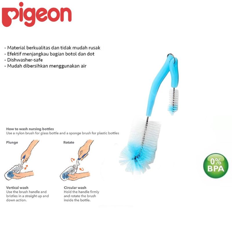 Pigeon Bottle And Nipple Brush - Sikat Botol Bayi