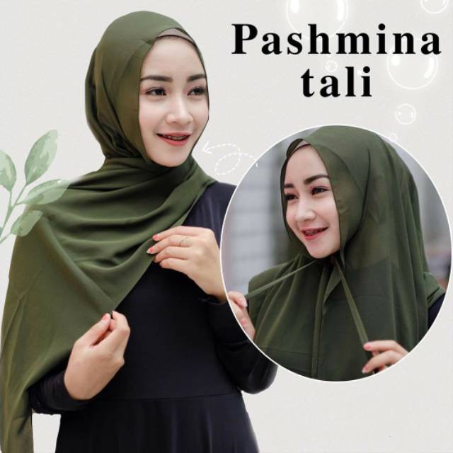 Pashmina Hijab Warna Hijau Army