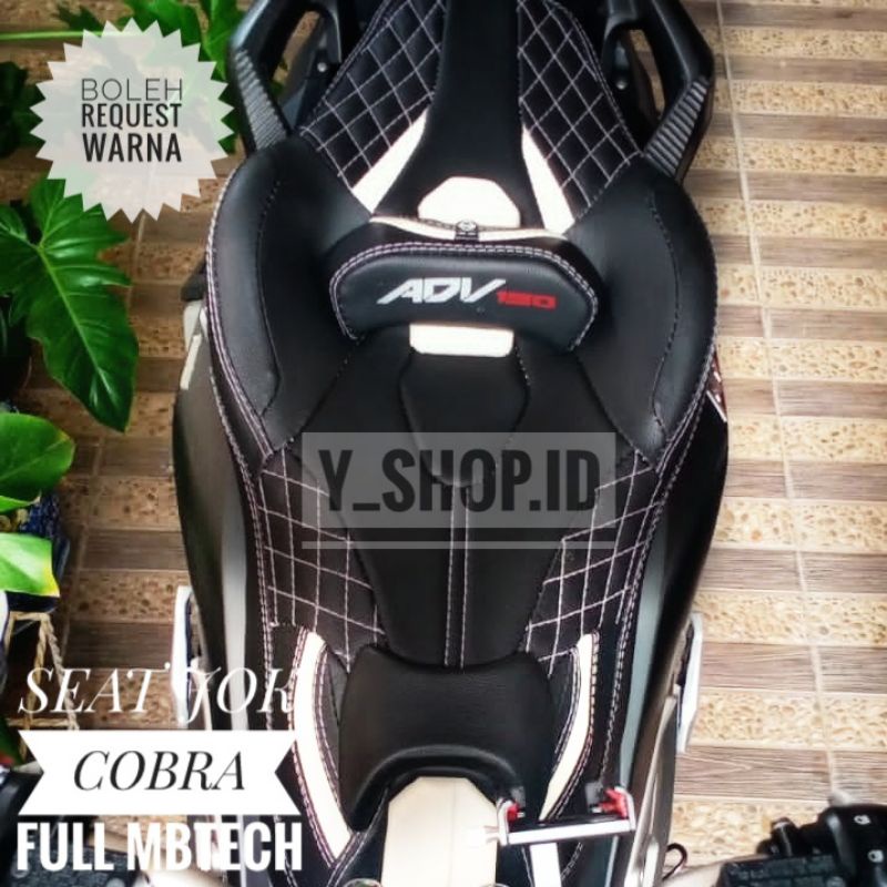 Jok Motor Custom Honda Adv 160 150 Pcx Nmax Aerox Bahan Kulit Full MBtech Motif Cobra