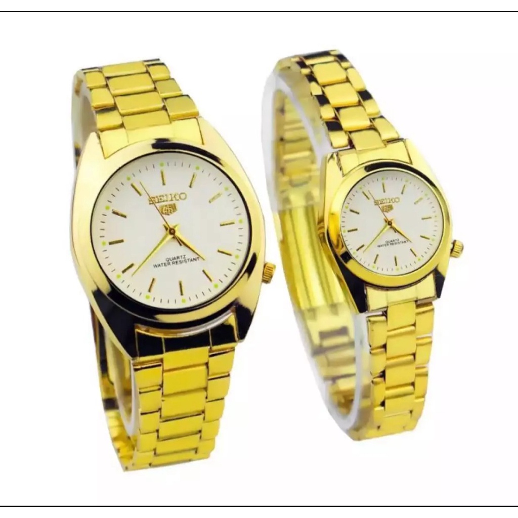 Jam Tangan Couple/Pria/Wanita fashion korea Seiko Polos Tebal - Jam Tangan Pria