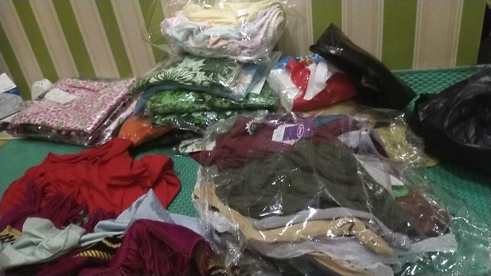 Batik Kencana Ungu Label Pink Setelan Xxl Rc 3/4 Kaos Bordir