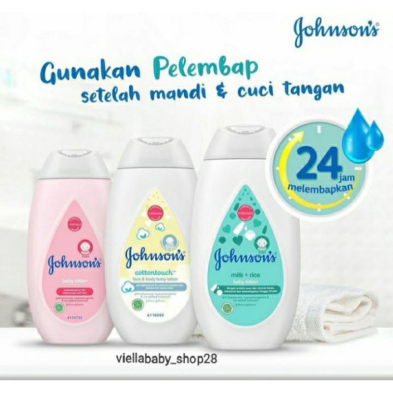 Johnson baby lotion 100 ml, Johnson hair&body baby bath 200ml