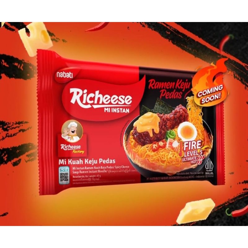 

mie richeese ramen level 5 ready / indomie instan richeese ramen level 5