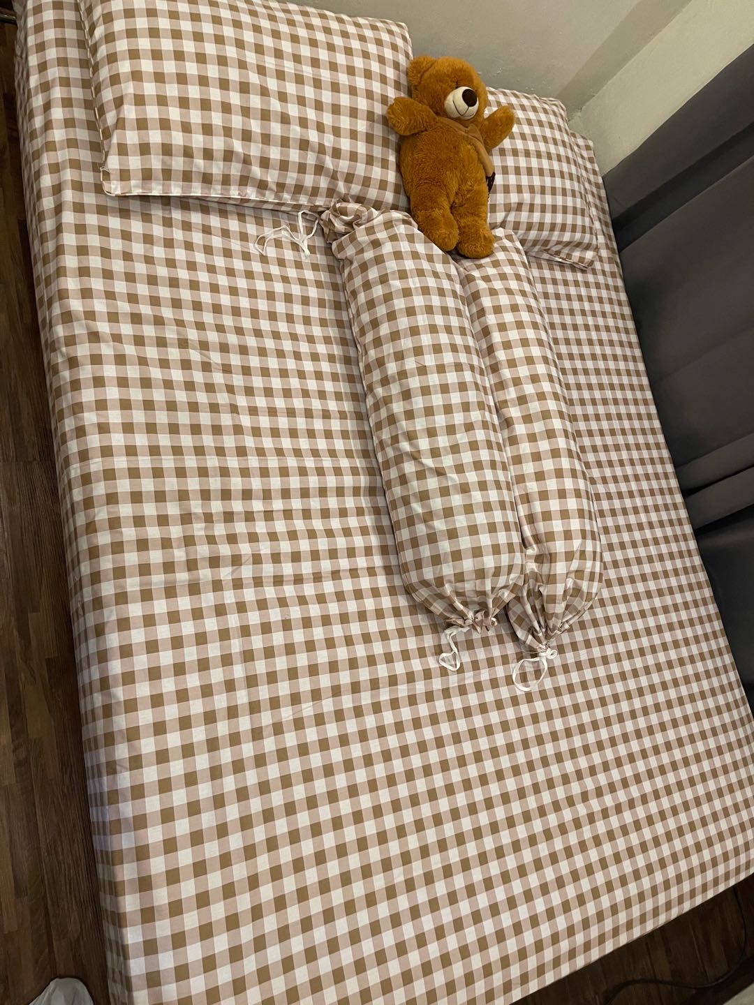 Sprei Katun Motif Star Picnic Khaki