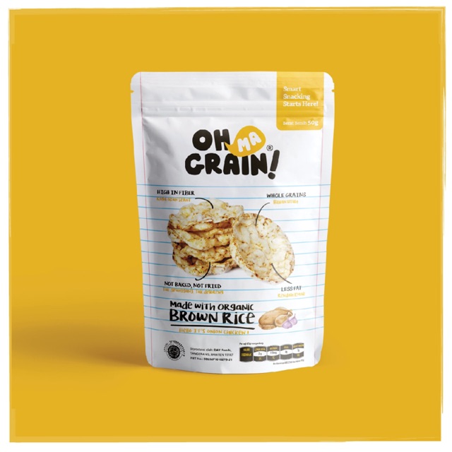 Ohmagrain! Popped Rice Crackers - Onion Chicken