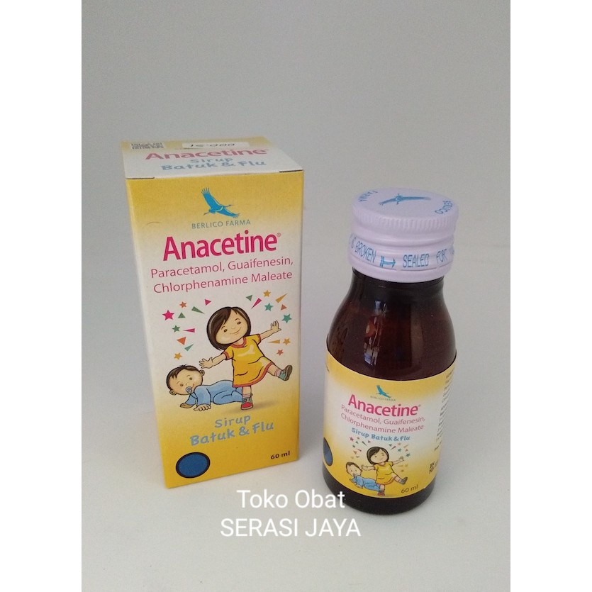 Anacetine Sirup 60 ml Untuk Batuk & Flu Anak Obat Batuk Pilek