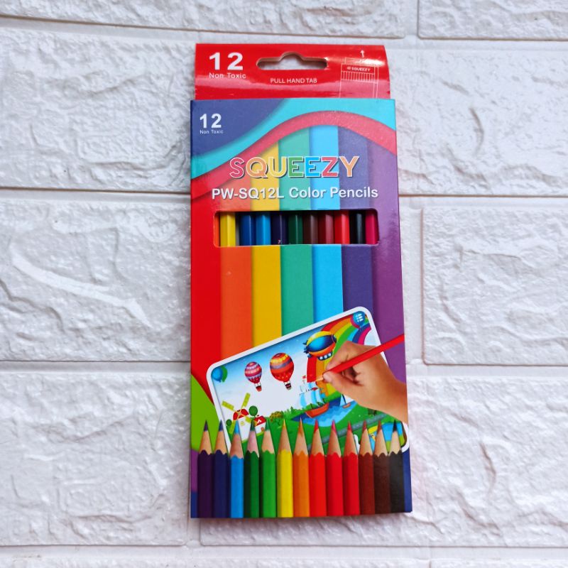 

Pensil warna 12 warna SQUEEZY panjang