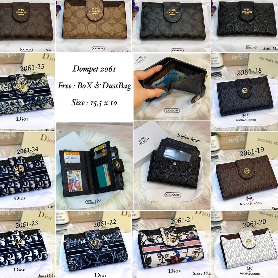 (SIAP KIRIM..) Dompet Wanita FREE BOX Super Premium 206 lipat branded Free Box kartu & uang L1 dompe