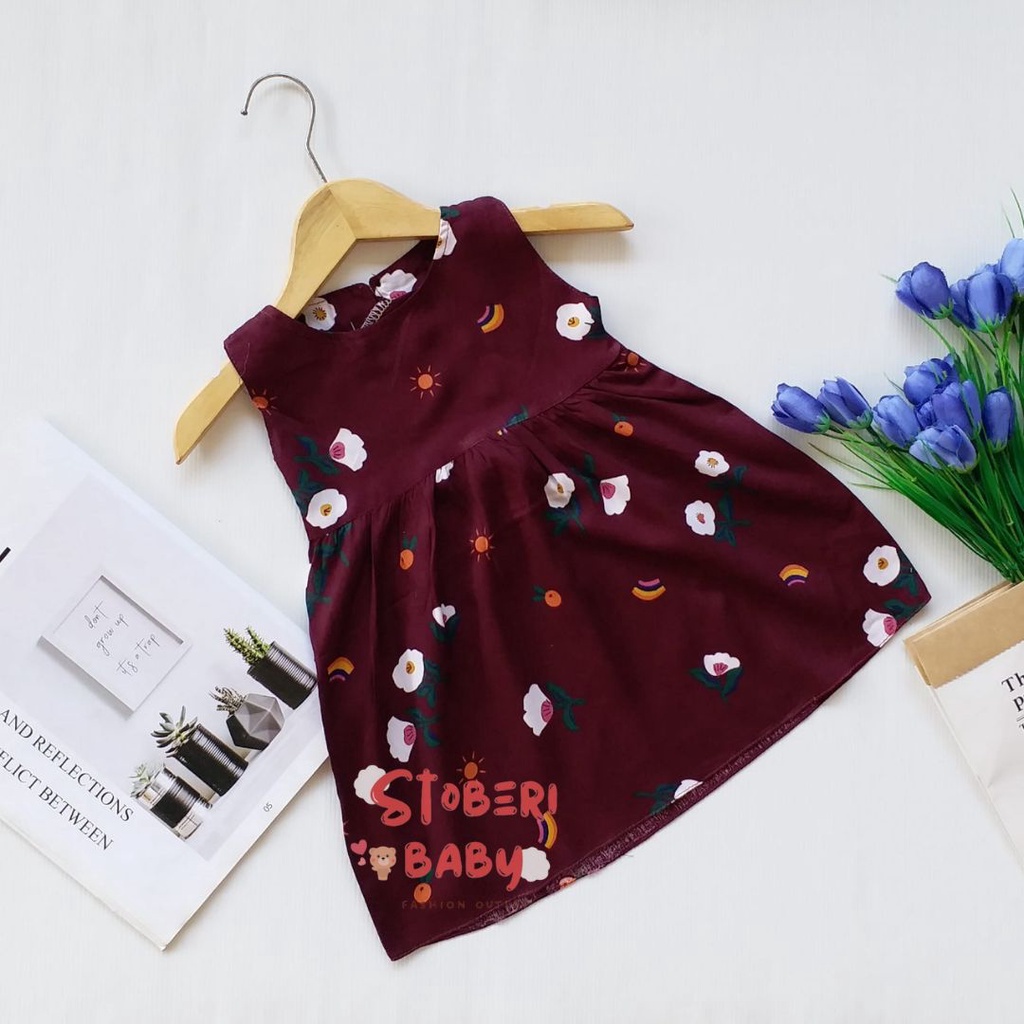 stoberi baby - BBB DRESS SELLENAA dress anak perempuan bayi motif bunga lucu PART1