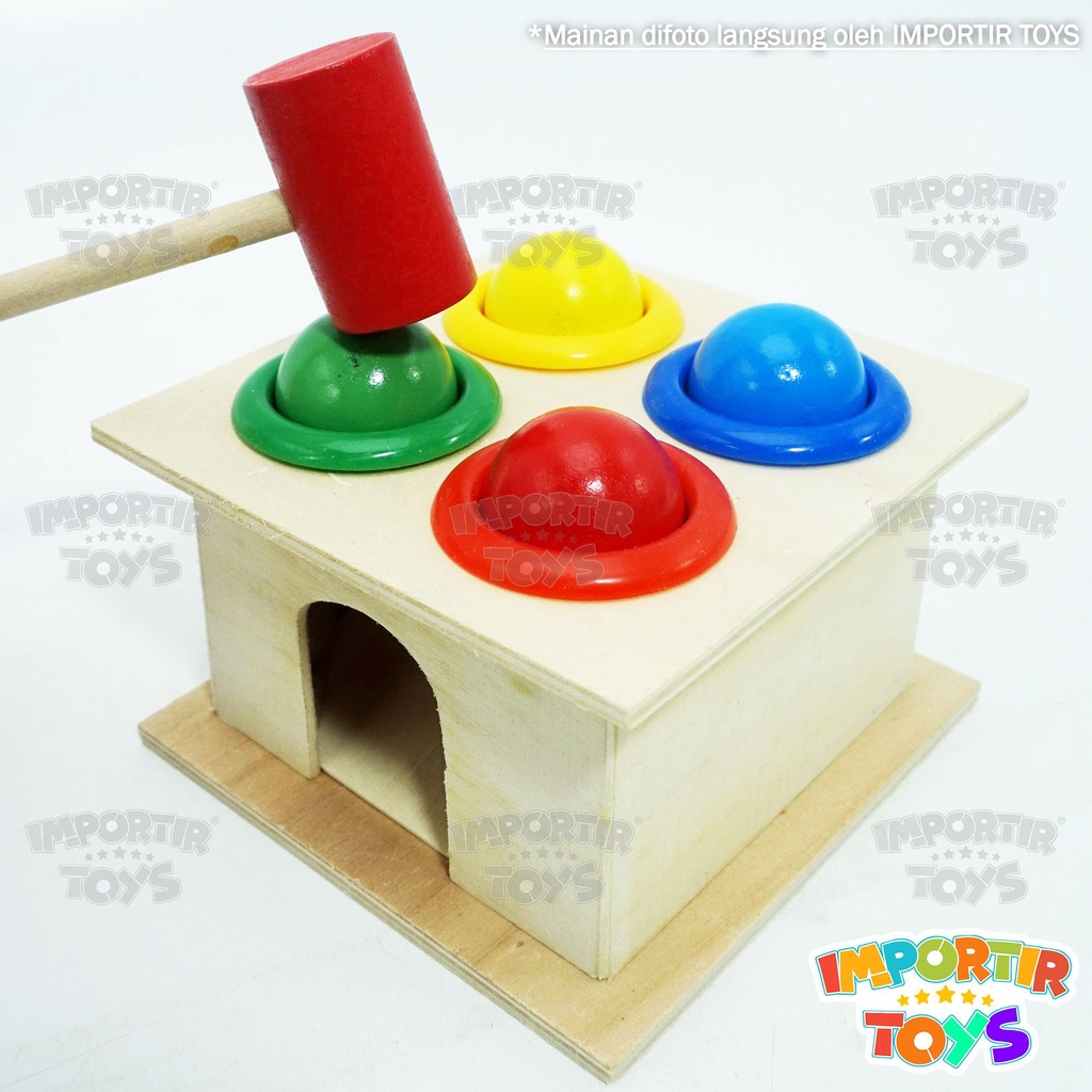 Mainan Pukul Palu Kayu Edukasi Anak Wooden Toys Kids Puzzle