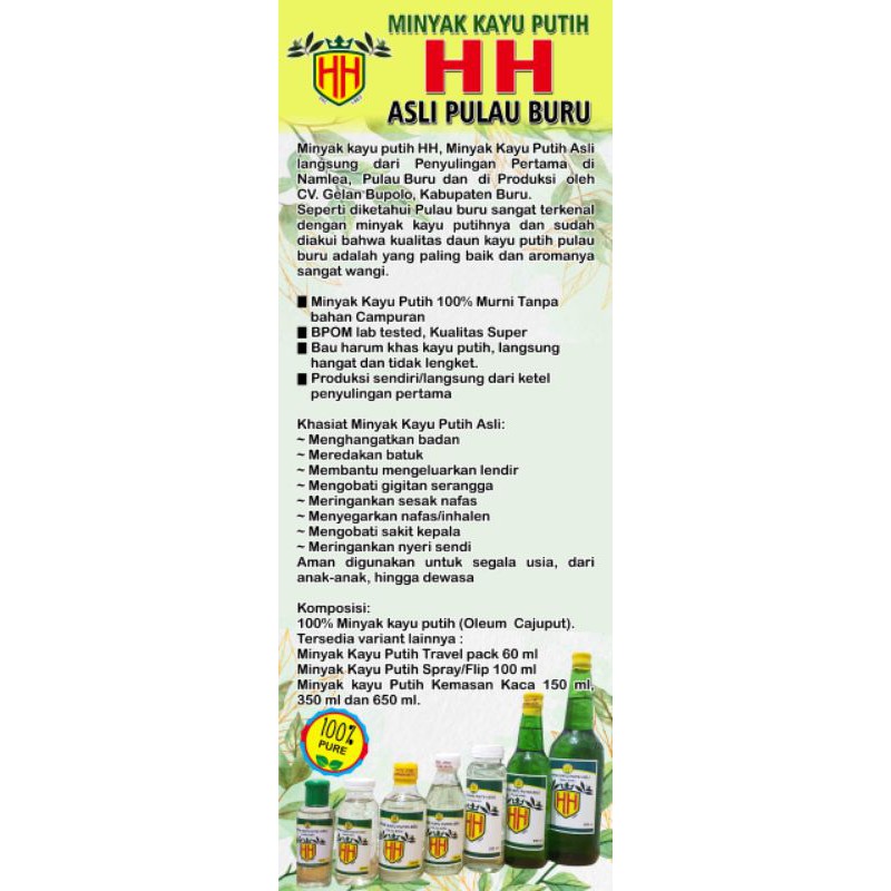 

minyak kayu putih ambon asli pulau buru 60ml