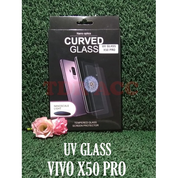 VIVO X50 PRO - TEMPERED GLASS UV GLASS SCREEN PROTECTOR FULL COVER MINI SIZE - UV CLEAR