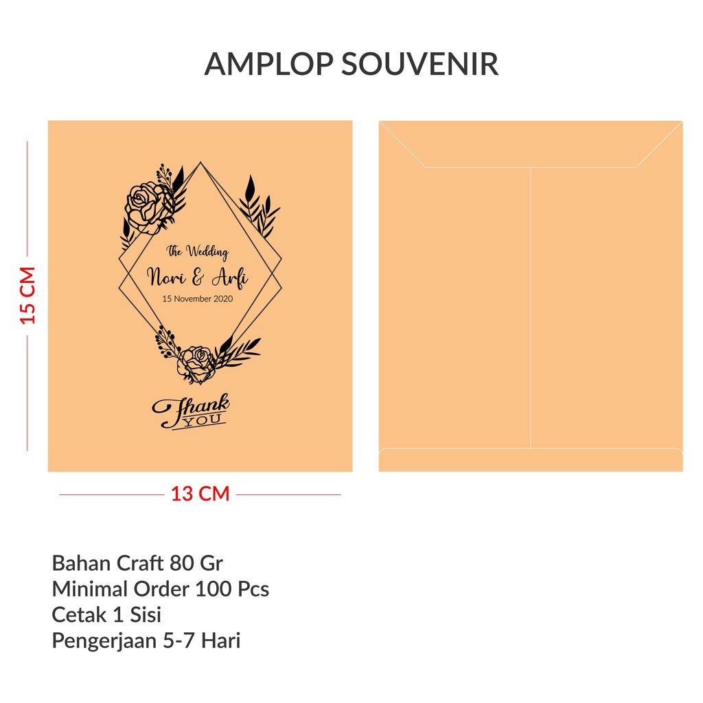 AMPLOP SOUVENIR / AMPLOP CETAK / AMPLOP CUSTOM