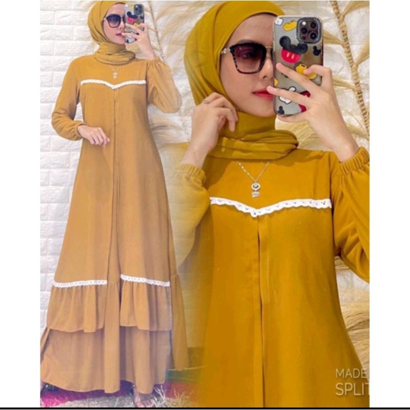 GAMIS ROMPI GAMIS RUFFLE GAMIS TERBARU TEEMURAH KOMBINASI POLOS RENDA KEKINIAN