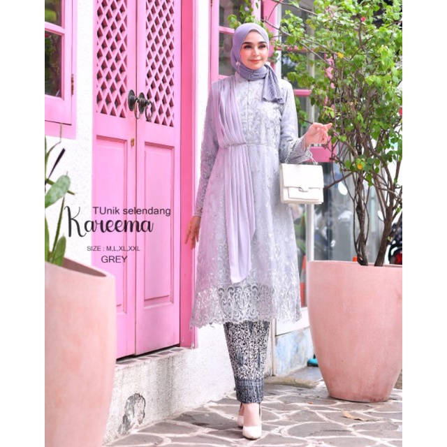 Kebaya Tunik Busui Salendang AV / Kebaya Modern Brukat Busui / Kebaya Kondangan / Pesta