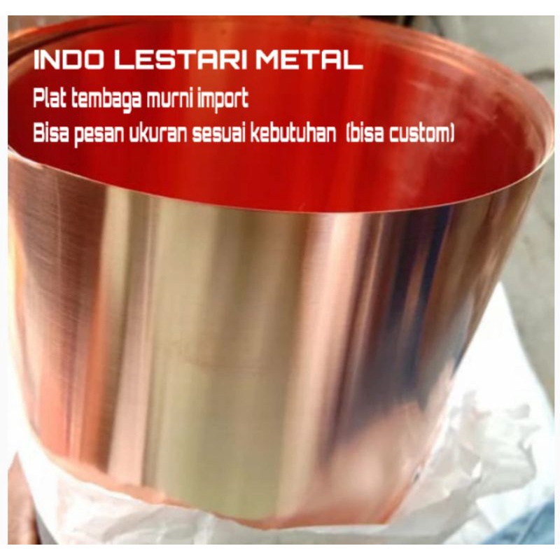 plat tembaga 0.1mm × 10cm × 100cm - tembaga lembaran