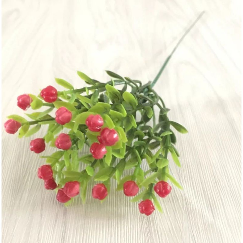 Bunga Milan Air Rumput / Bunga Buatan / Bunga Artificial-Merah
