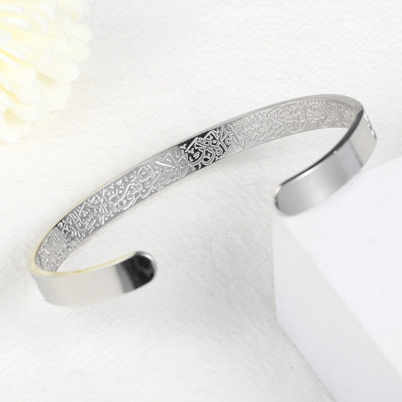 Gelang Bangle Bahan Stainless Steel Warna Emas Untuk Pria Dan Wanita