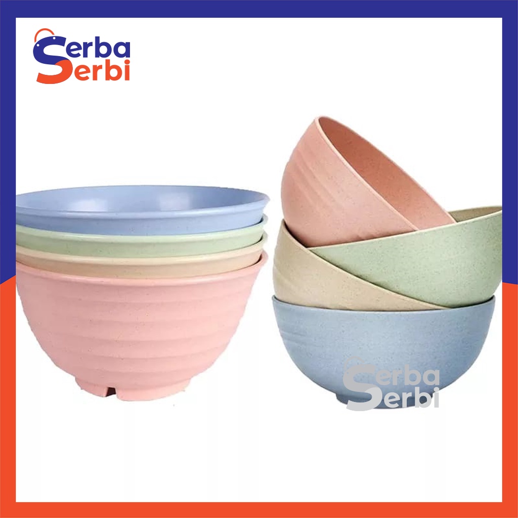 SerbaSerbiGrosir - Mangkok Alat Makan Mangkuk WheatStraw Mangkuk Gerigi