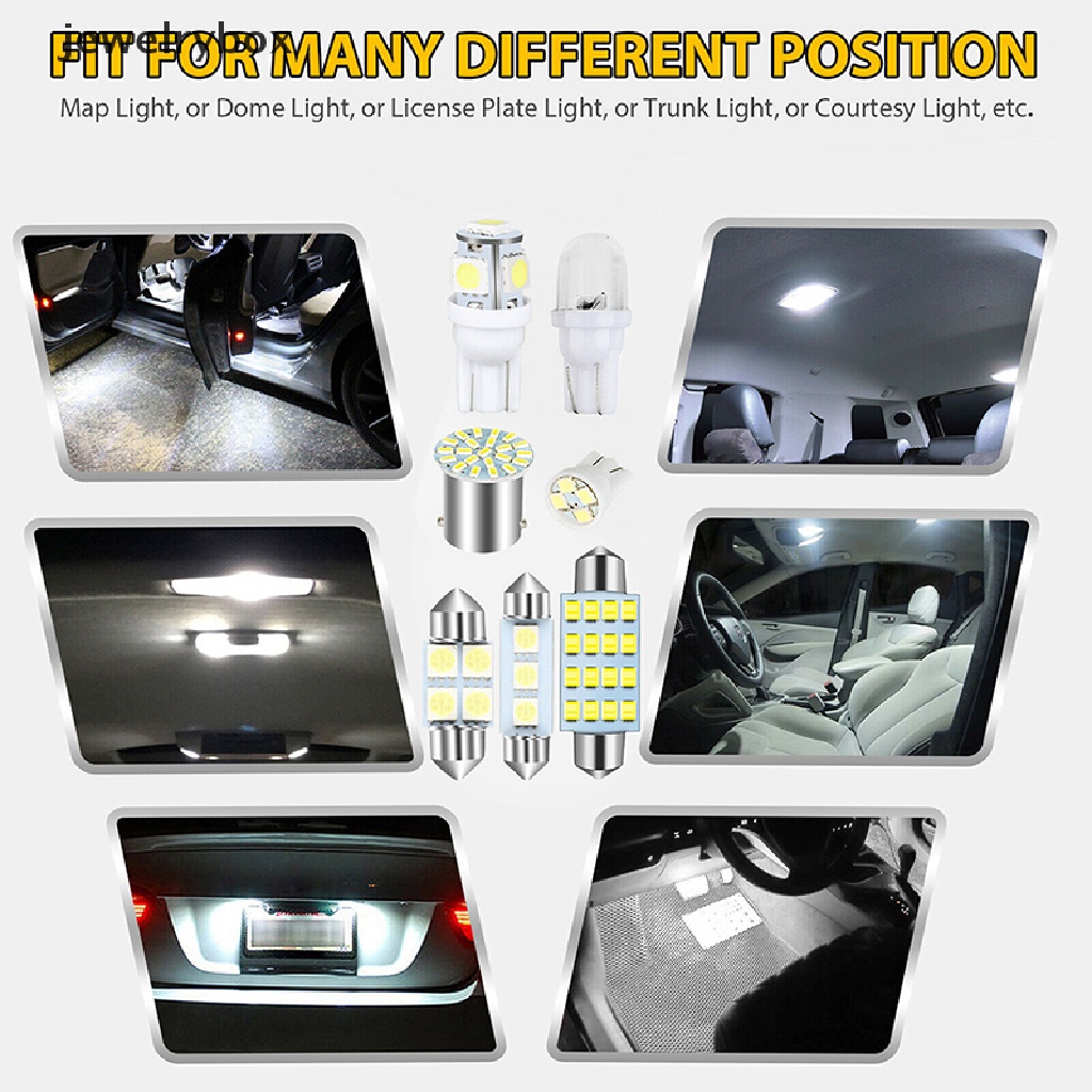 42pcs Lampu Led Warna Putih Untuk Plat Nomor Mobil