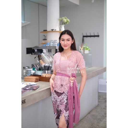 Setelan Kebaya Bordir Special Ping Creamy | Bordir Encim