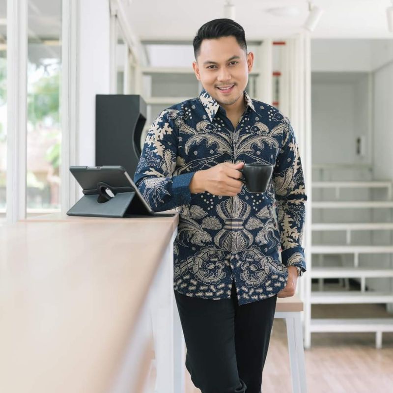 UDANG KEMBAR KEMEJA BATIK PRIA SLIM FIT LENGAN PANJANG TERLARIS BAHAN KATUN FURING BERKUALITAS