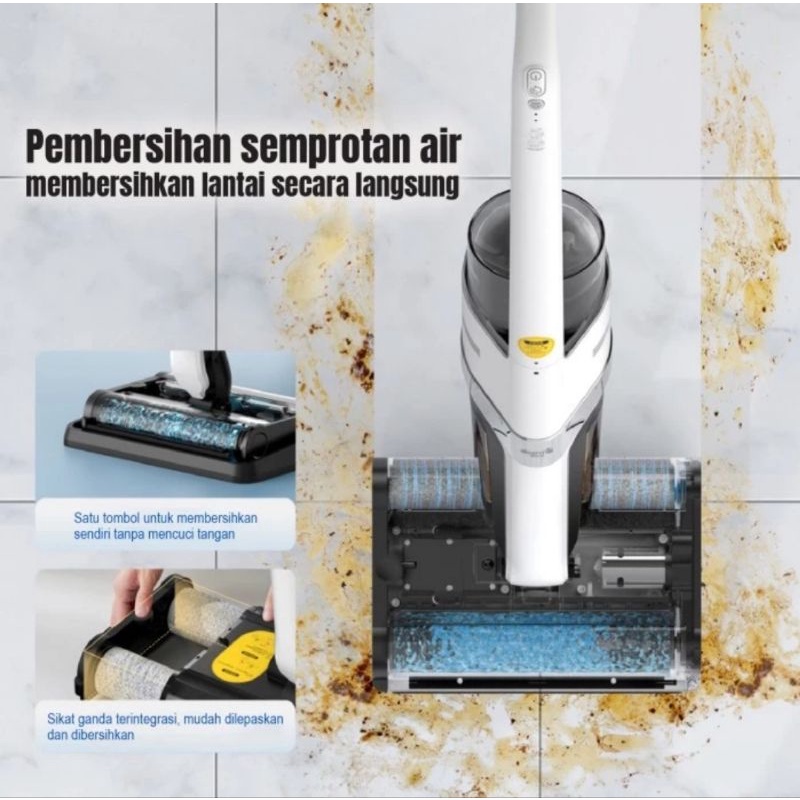 Deerma VX20 Wet Dry Smart Vacuum Cleaner dual Shaft Penyedot Debu dan Pel