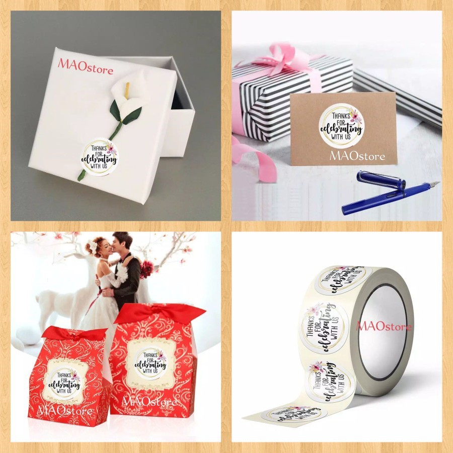 

MAOSTORE STIKER THANK YOU FOR CELEBRATING WITH US SRW14