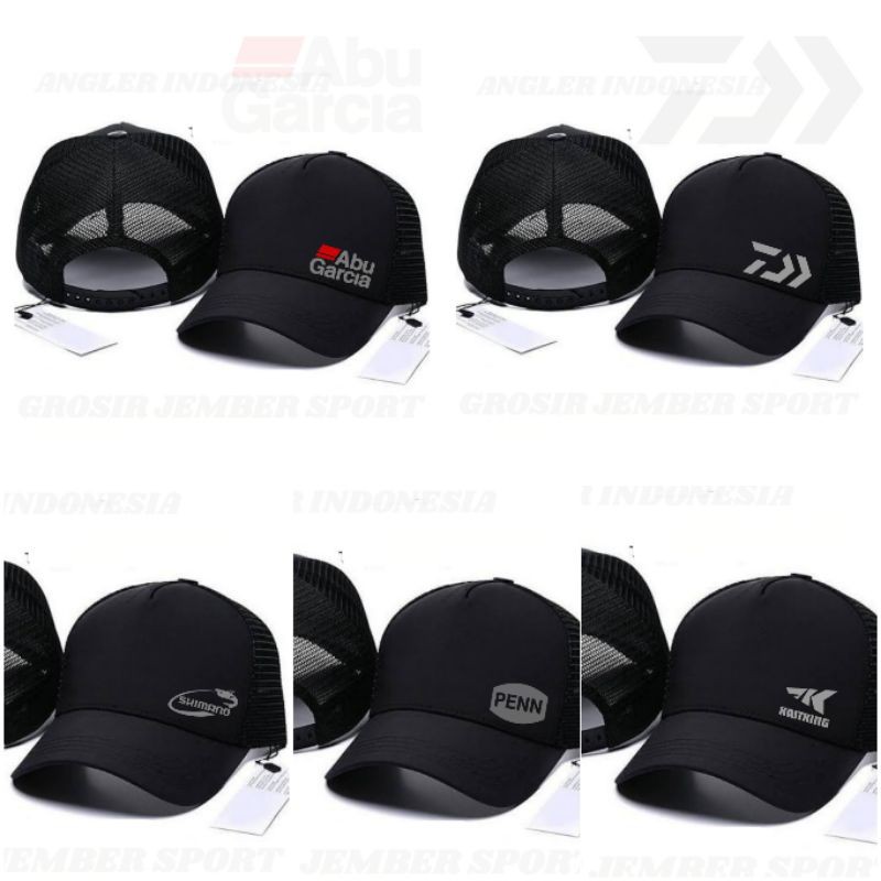 ⭐⭐⭐⭐⭐Topi mancing topi angler topi outdoor topi jaring pelindung panas