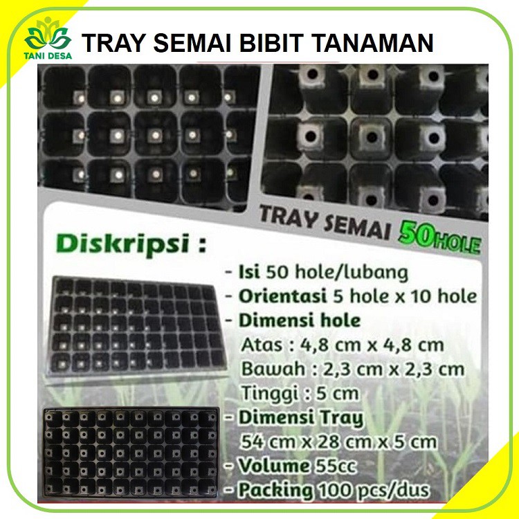 Tray Semai 50 Lubang Hole Tray Semai Benih Bibit Tanaman