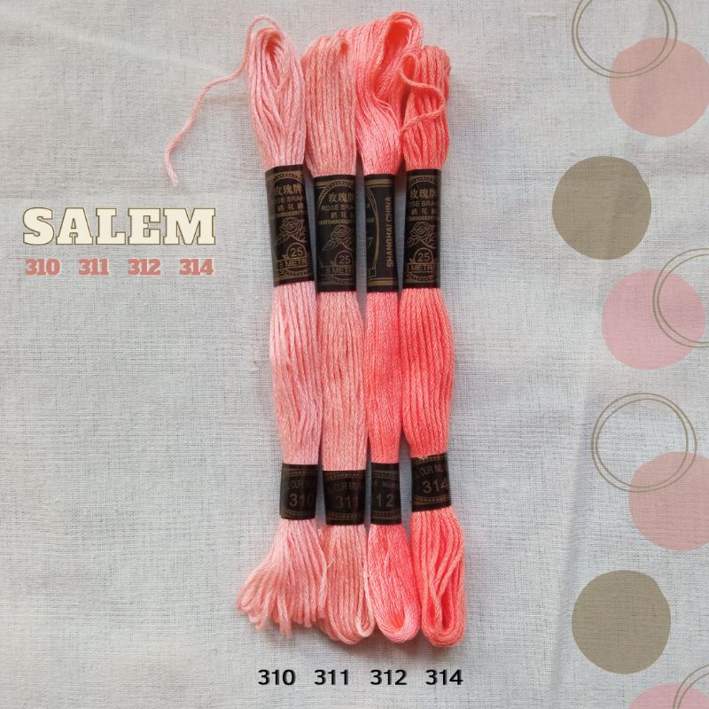 Benang Sulam Rose Brand - Kuning / Salem / Orange