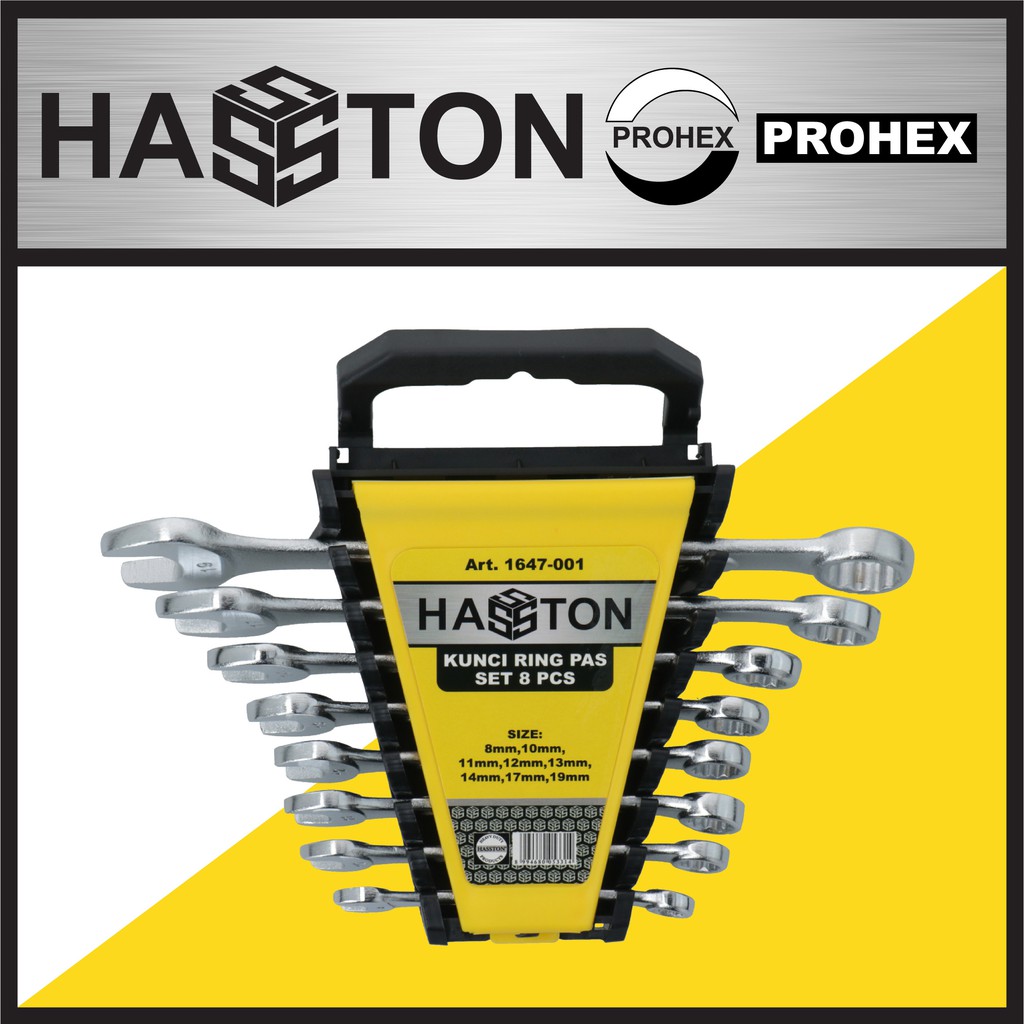 

HASSTON 8mm-19mm Kunci Ring dan Pass (1647-001)