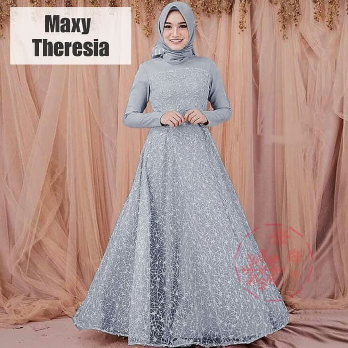 gamis promo   MAXI THERESIA ABU [Gamis 0100] SIS