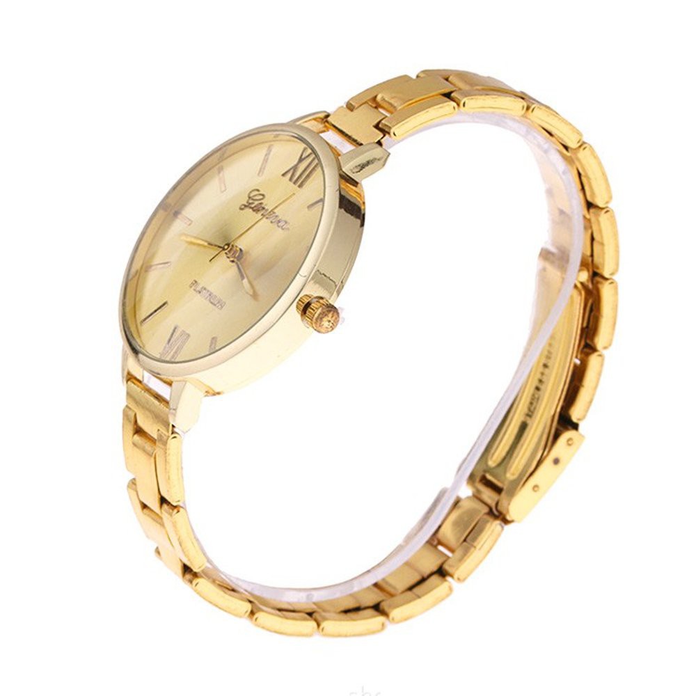 Jam Tangan Wanita Geneva Bulat Stainless Geneva Jam Tangan Wanita Korea Jam Tangan Murah