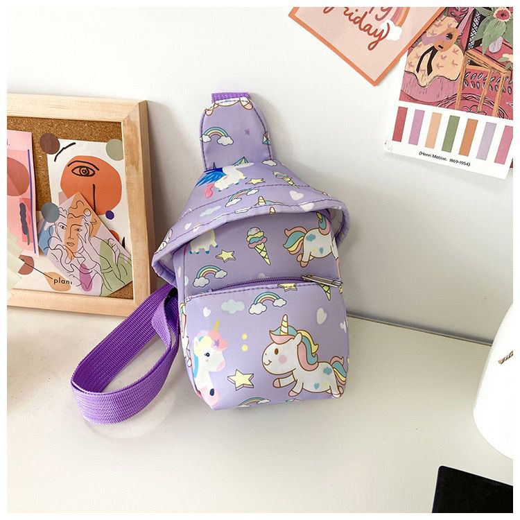 EL 4490 RISCE TAS WAISTBAG IMPORT ANAK UNISEX CEWEK COWOK PRIA WANITA LAKI-LAKI PEREMPUAN MOTIF DINO UNICORN