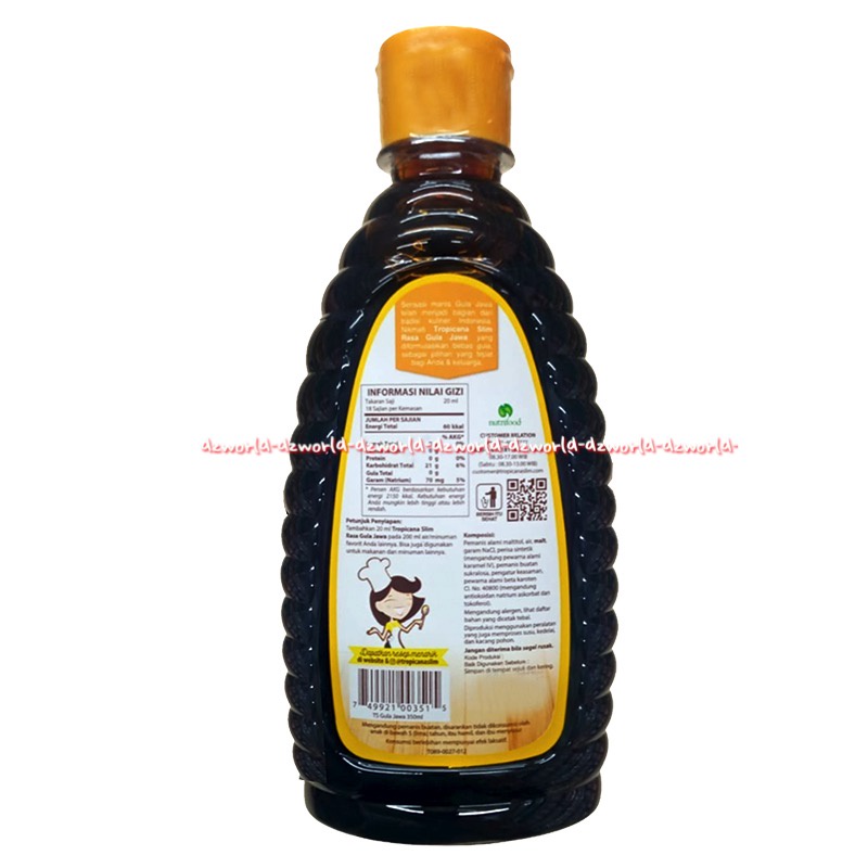 Tropicana Slim Gula jawa 350ml Bebas Gula Tanpa Gula Cair Tropicanaslim Brown Sugar Untuk Diabet Diabetes TS