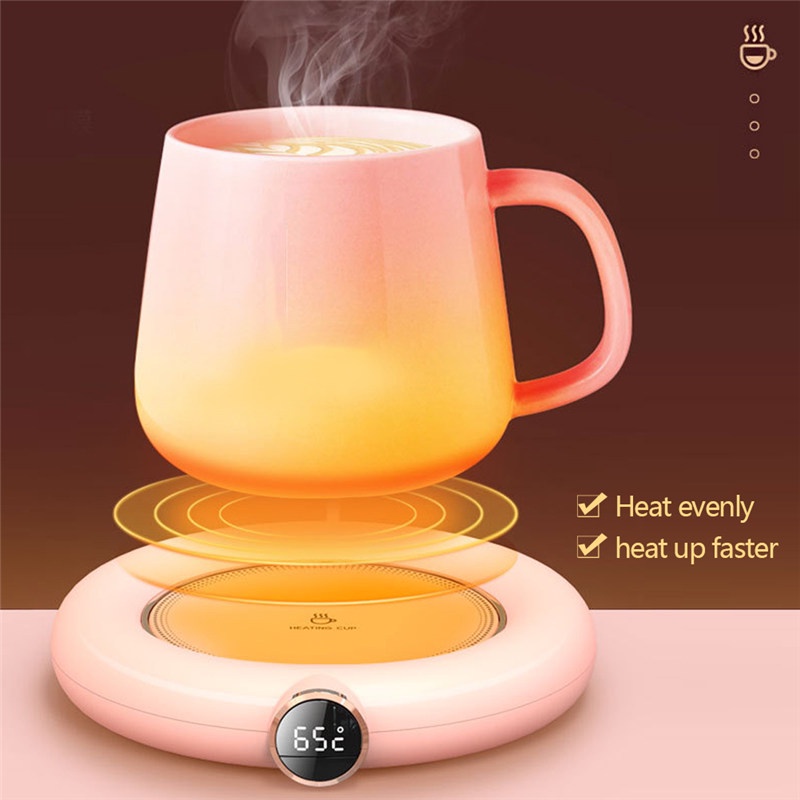 TK USB Creative Coffee Mug Warmer Pad Electric Tea Milk Heating Cup Pad Adjustable Temperatures LED Display Warmer Pads