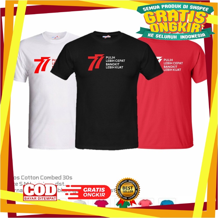 Kaos Bangga Indonesia Keren / KAOS SHIRT BAJU 77 TAHUN INDONESIA 17 AGUSTUS MERDEKA COMBED