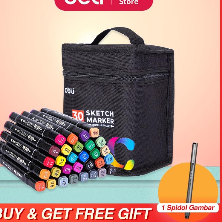 

Ready 6QCVN Deli Sketch Marker 2 Tip E70806 72 Best Terlaris