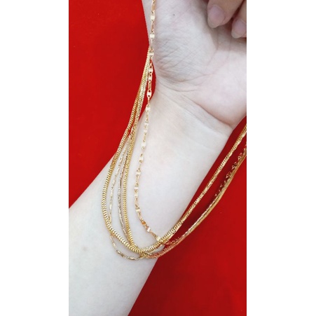 Kalung perak lapis emas 925