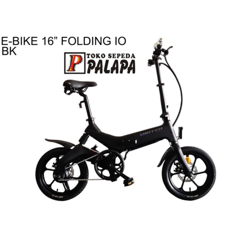 SEPEDA LIPAT 16 EBIKE IO UNITED FOLDING E-BIKE ELECTRIC