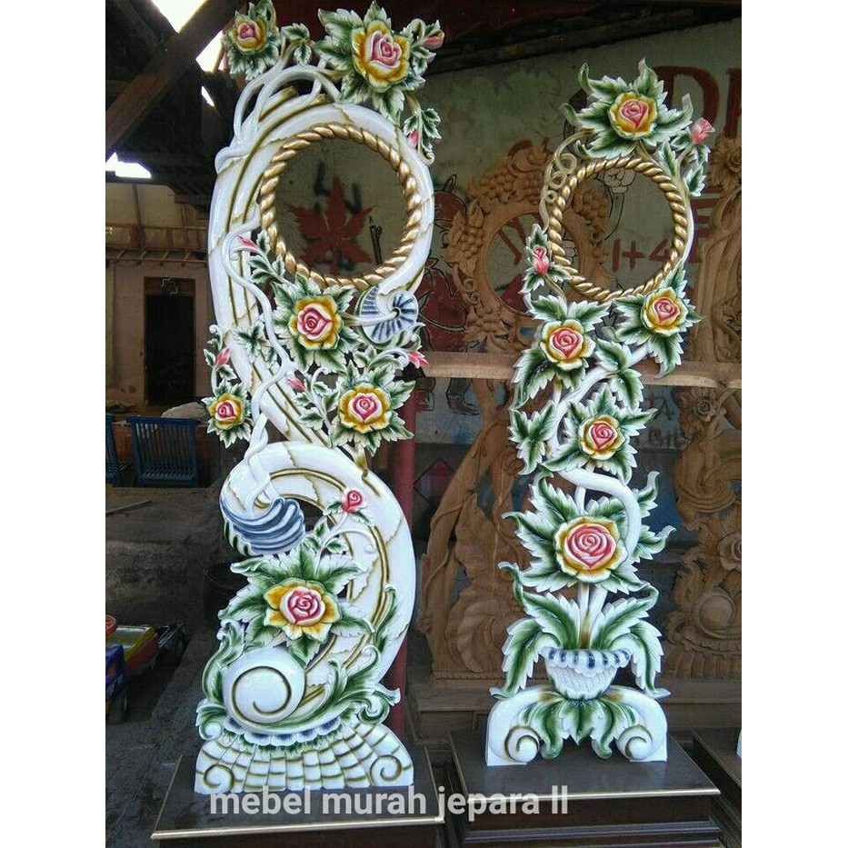 jam hias ukir jati, jam hias jati mebel jepara, mebel murah jepara