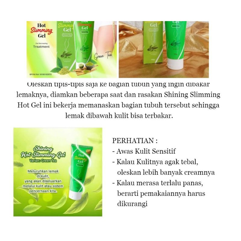 SHINING HOT SLIMMING GEL FAT DECREASING TREATMENT ORIGINAL - HOT GEL PELANGSING TUBUH